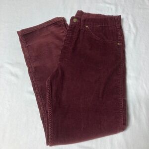 Vintage Oshkosh Corduroy Pants Men's Women's Size 33x30‎ Made in USA Maroon Red